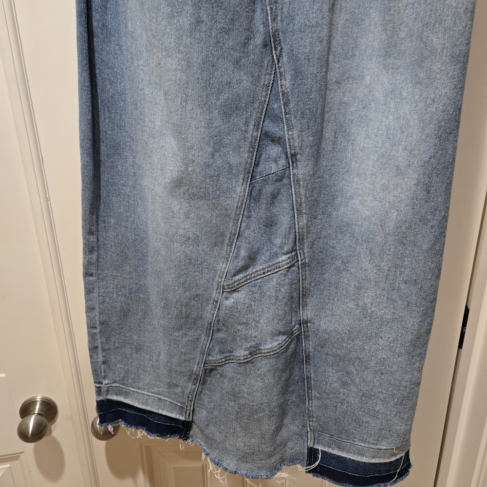 Fashion Nova Blue Maxi Denim Skirt Size XL EUC - Picture 6 of 13